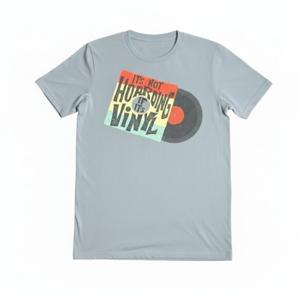 Academy Men's Graphic T-Shirt Short Sleeve Crew Neck Gray NEW